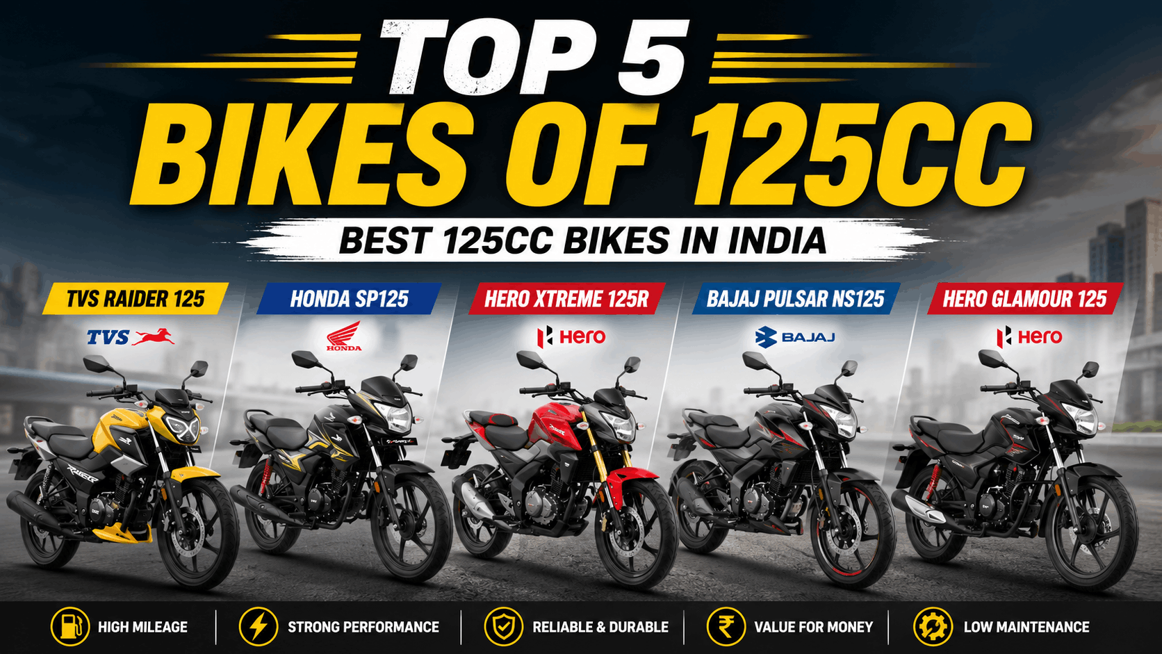 Top 5 Bikes of 125cc